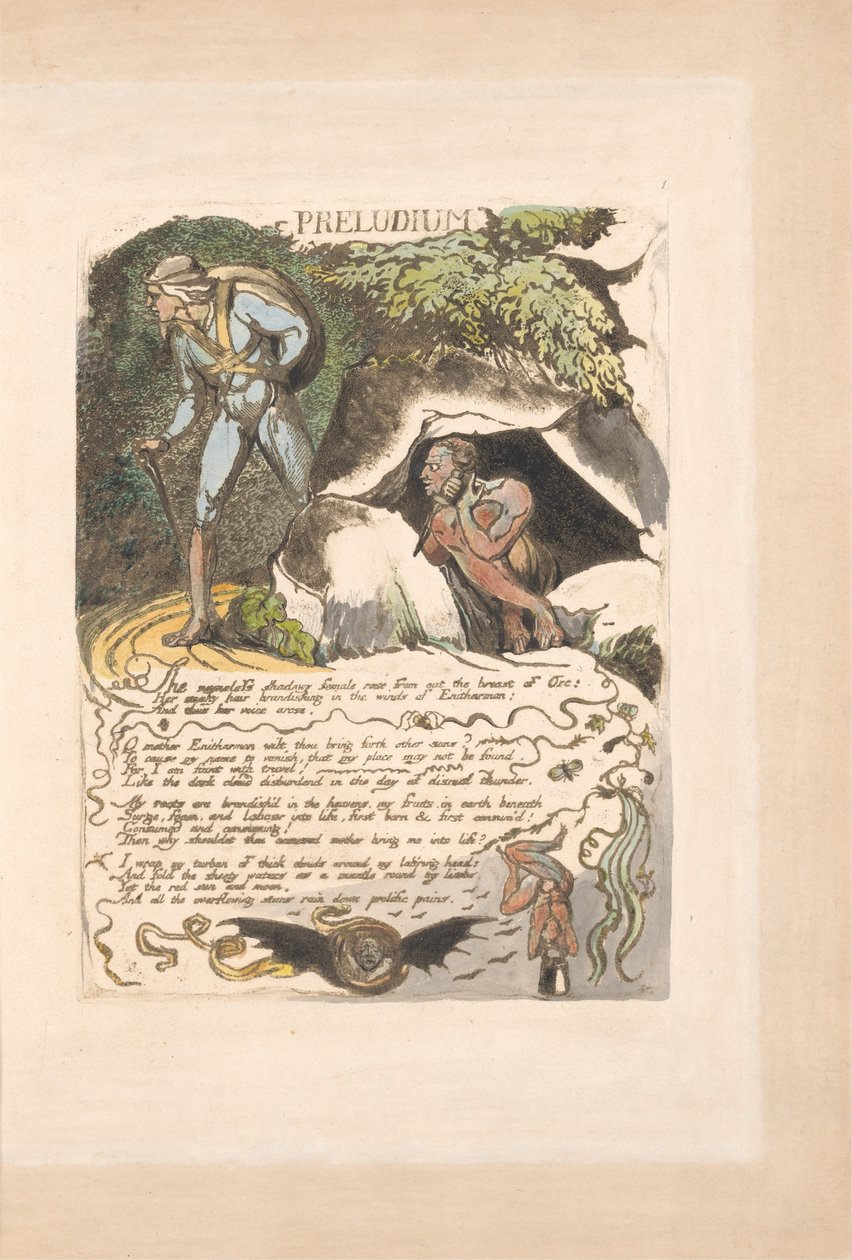 Europa. Een Profetie, Plaat 3, Preludium door William Blake