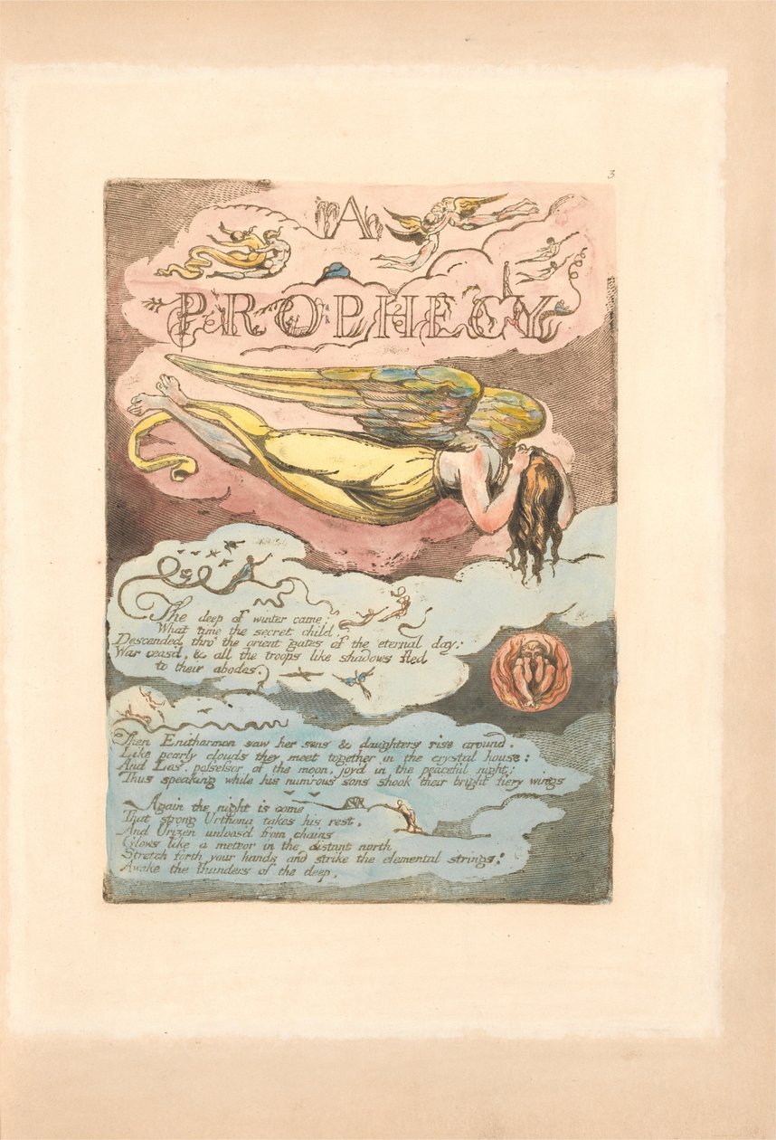 Europa. Een Profetie, Plaat 5, Een - Profetie - De diepte van de winter kwam... (Bentley 6) door William Blake