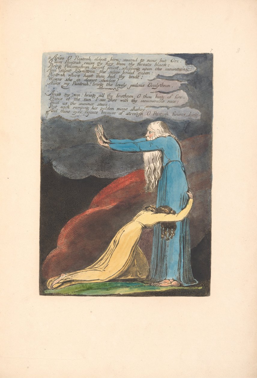 Europa. Een Profetie, Plaat 9, Sta op O Rintrah... (Bentley 11) door William Blake