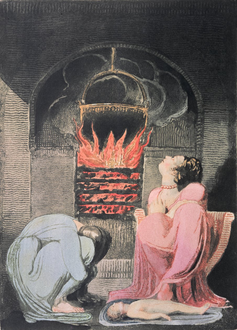 Europa een Profetie; Hongersnood, 1794 door William Blake