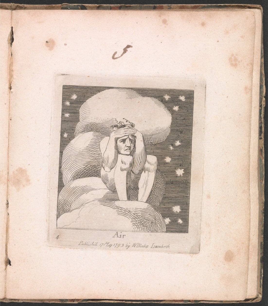 Voor kinderen. De poorten van het paradijs, Plaat 6, Lucht door William Blake