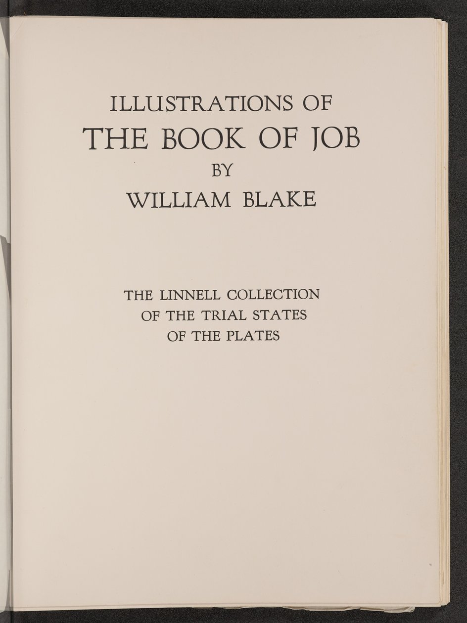 Illustraties van het Boek Job: De Linnell Collectie van Proefdrukken van de Platen door William Blake