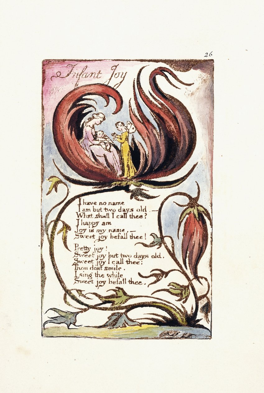 Vreugde van het kind, 1789 door William Blake