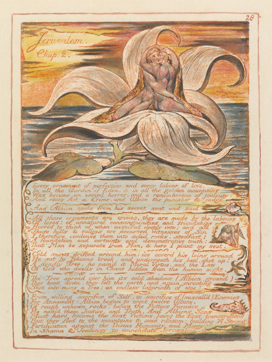 Jeruzalem, Plaat 28, Jeruzalem, Hoofdstuk 2... door William Blake