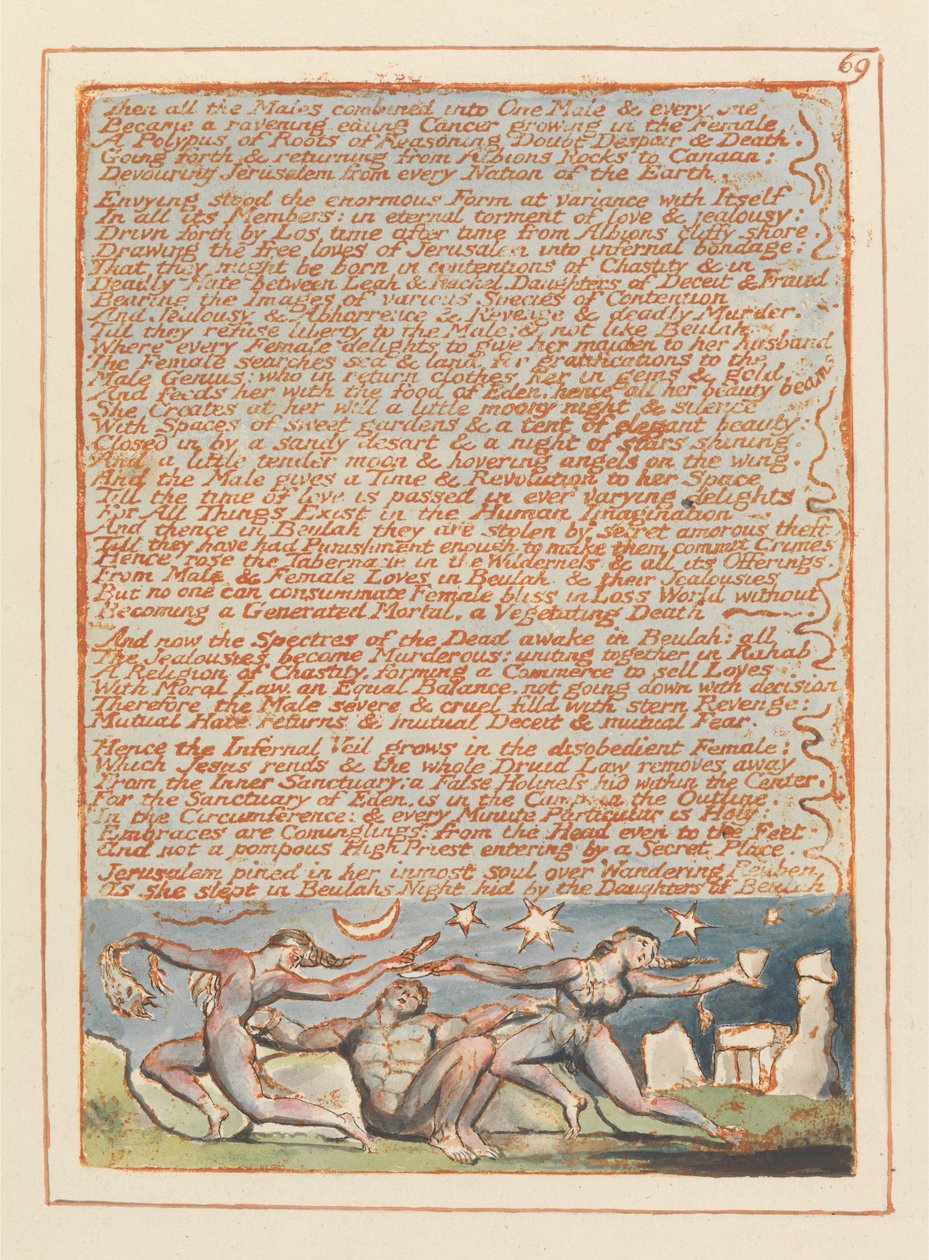 Jeruzalem, Plaat 69, Toen alle Mannen.... door William Blake