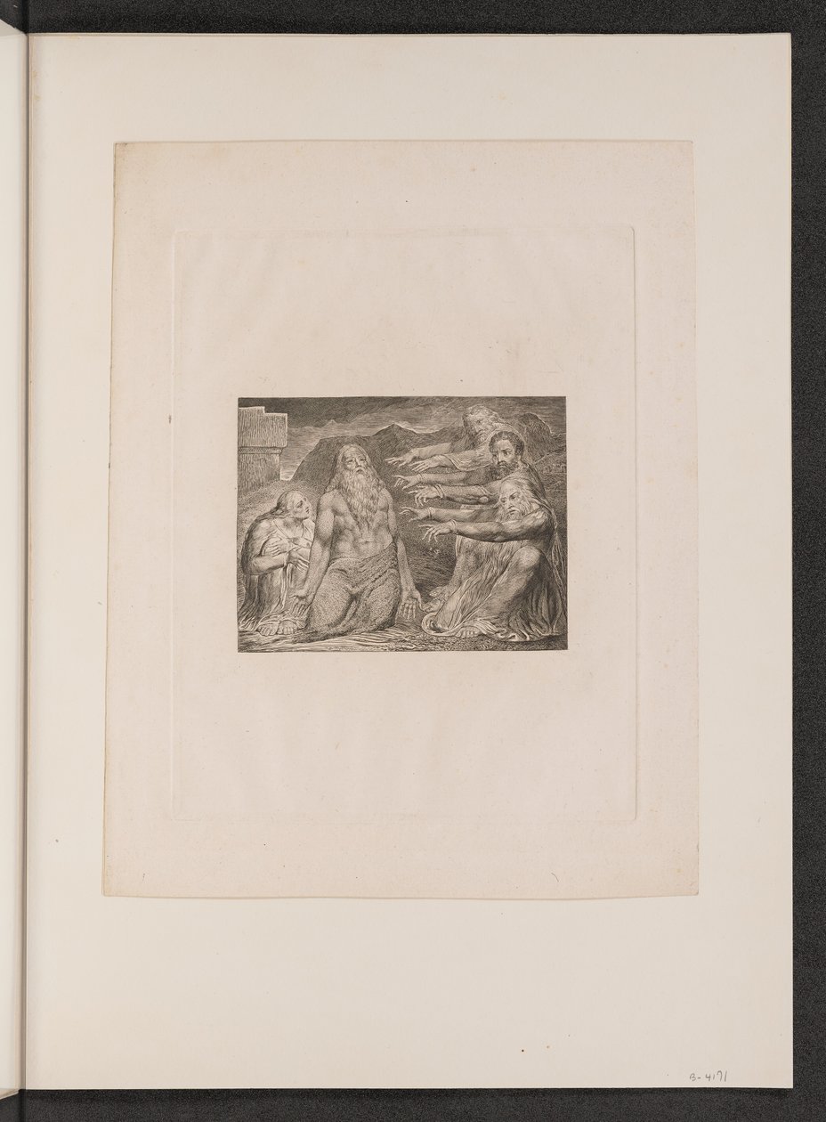Job Berispt door Zijn Vrienden door William Blake