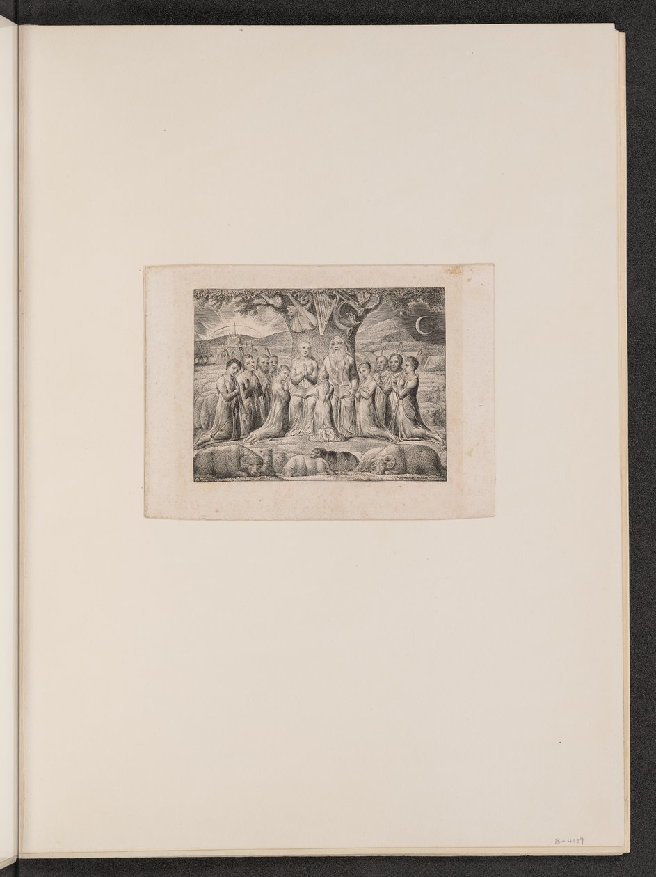 Job en Zijn Familie door William Blake