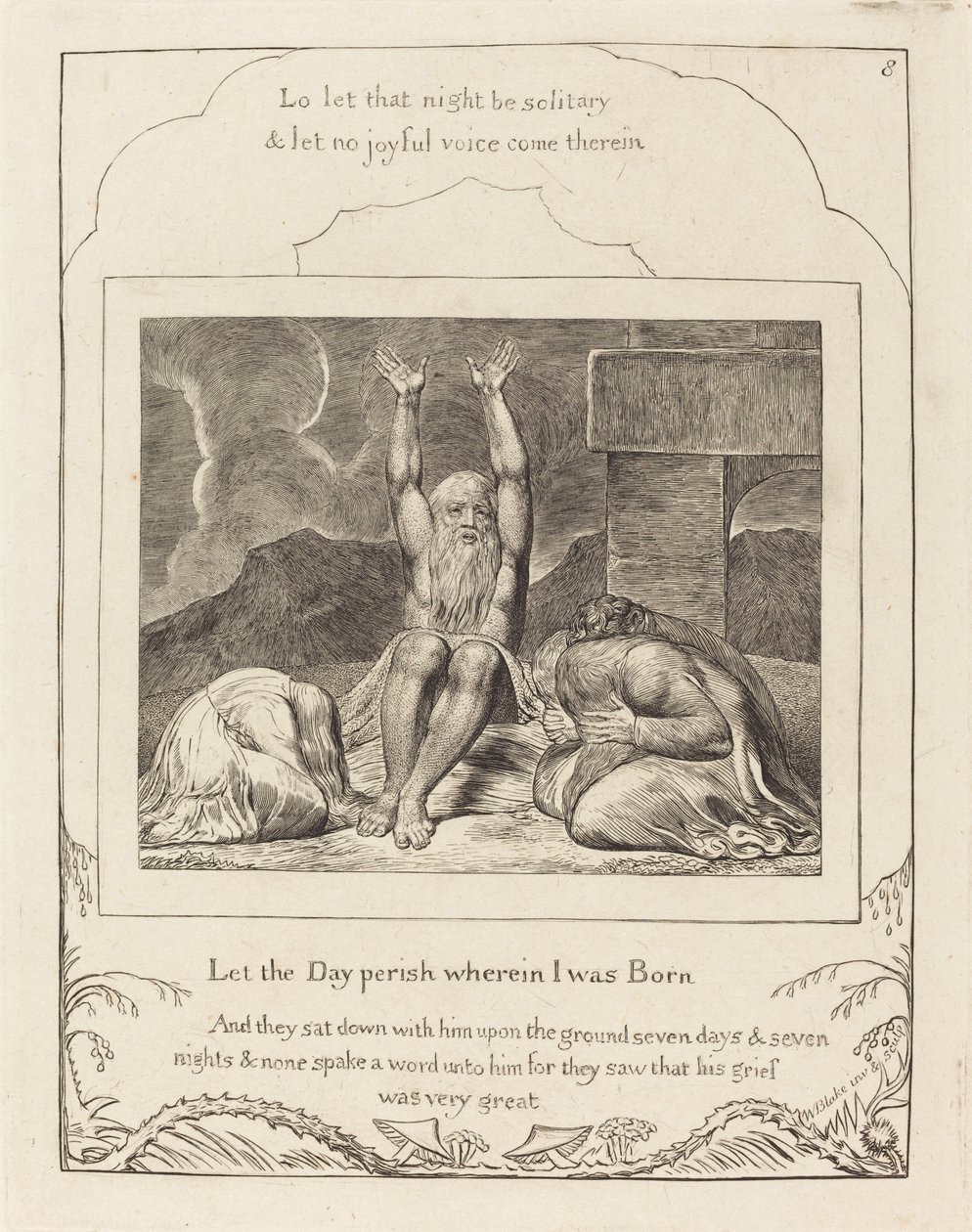 Jobs Wanhoop door William Blake