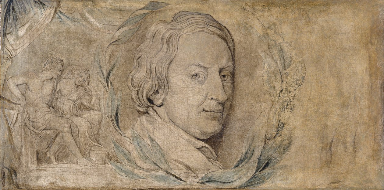 John Dryden, c.1800 door William Blake