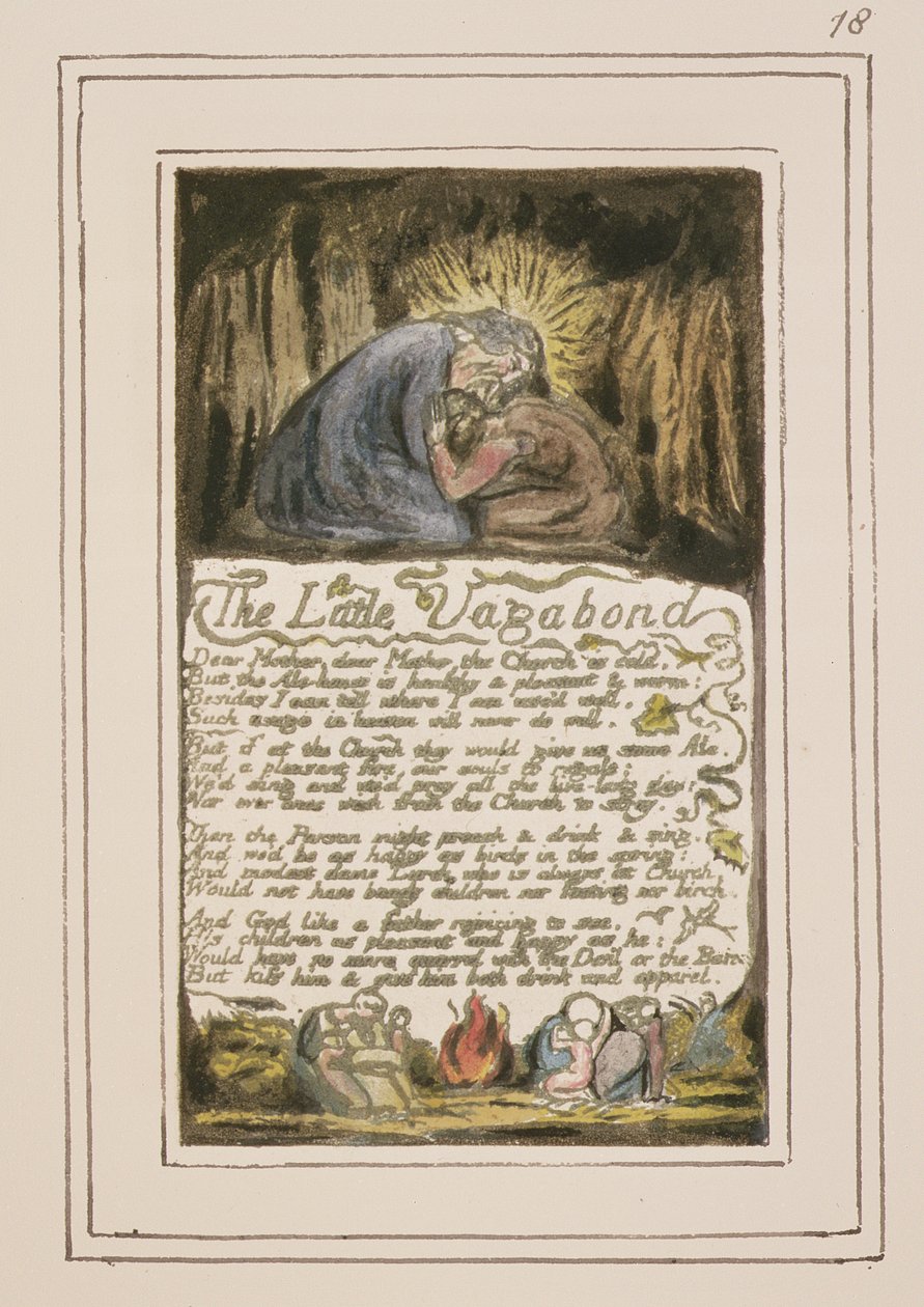 P.124-1950.pt46 De Kleine Zwerver: plaat 46 uit Songs of Innocence and of Experience (kopie R) c.1802-08 door William Blake