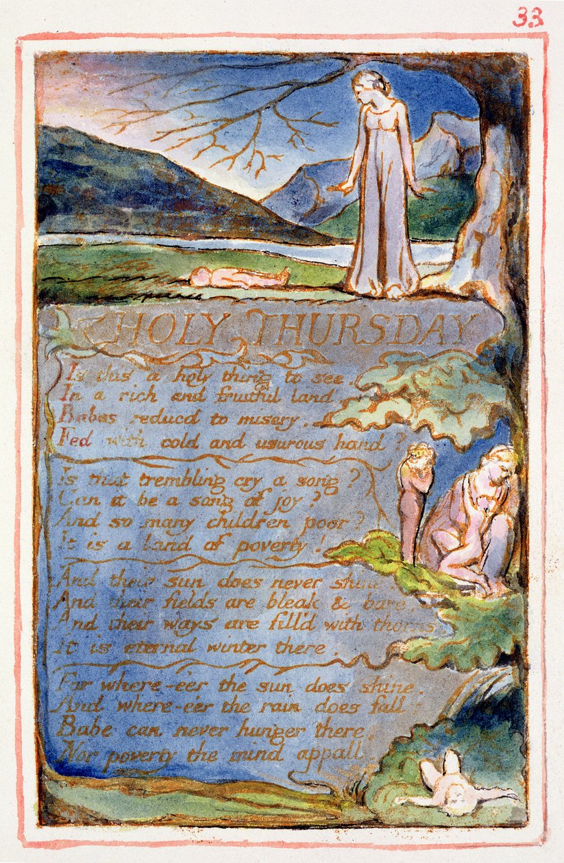 Heilige Donderdag: plaat 33 uit Songs of Innocence and of Experience (kopie AA) door William Blake