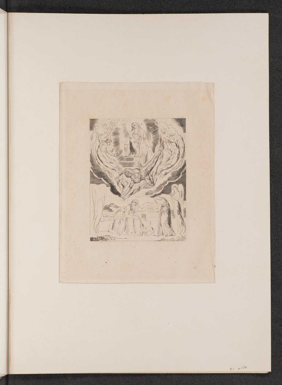 Satan vertrekt uit de aanwezigheid van de Heer door William Blake