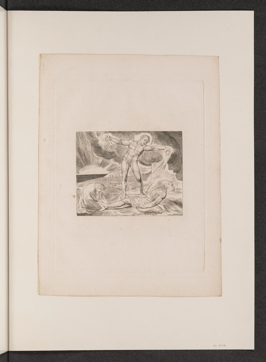 Satan Slaat Job met Zweren door William Blake