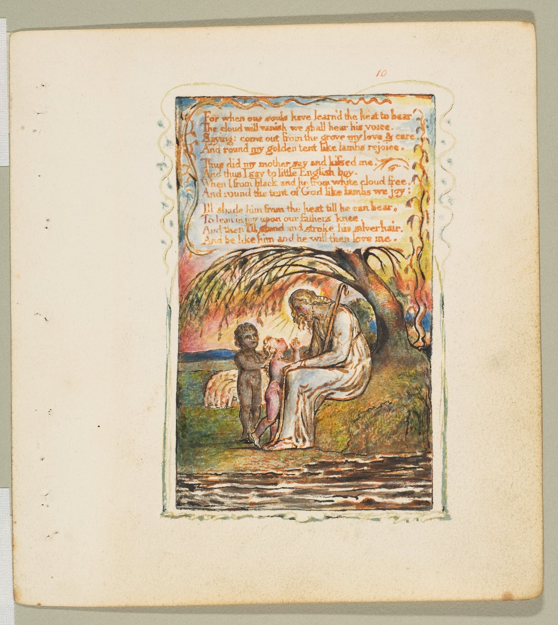 Songs of Innocence and of Experience: Little Black Boy tweede plaat, ca. 1825 door William Blake