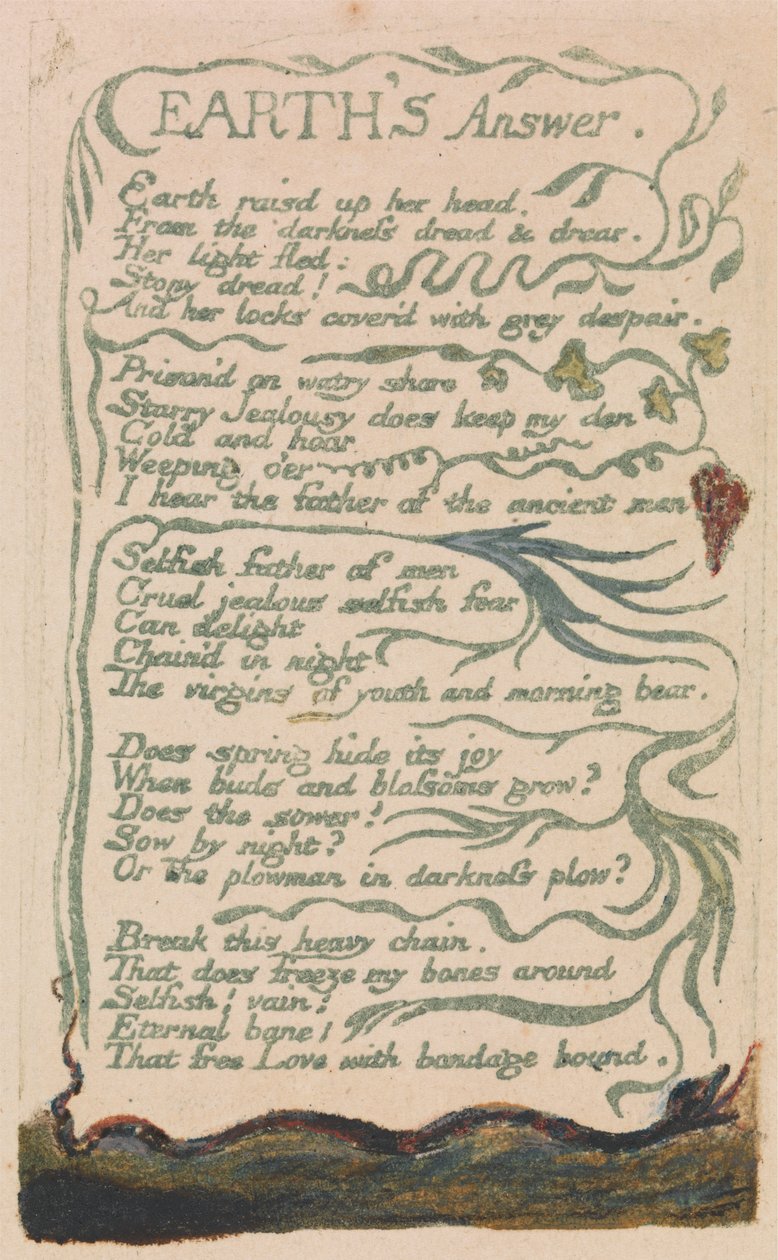Songs of Innocence and of Experience, Plaat 35, "Earth
