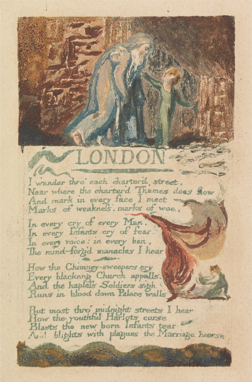 Songs of Innocence and of Experience, Plaat 39, "London" (Bentley 46) door William Blake
