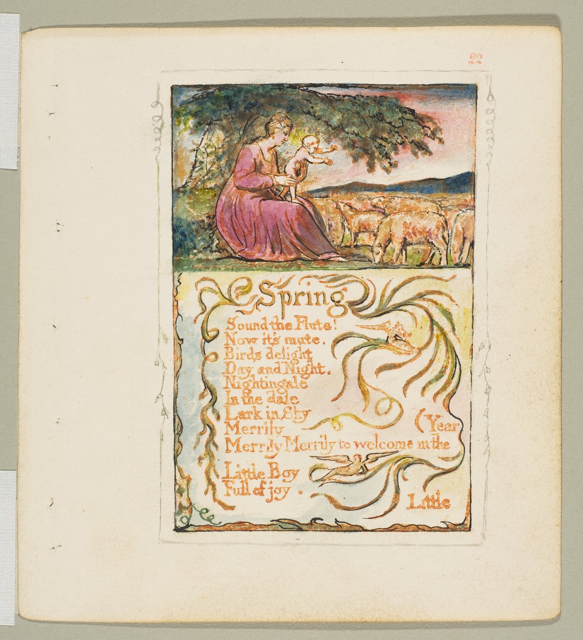 Songs of Innocence and of Experience: Spring, ca. 1825 door William Blake