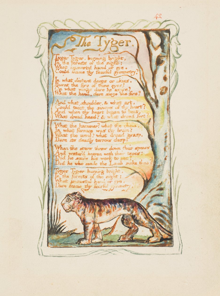 Songs of Innocence and of Experience: The Tyger, ca. 1825 door William Blake