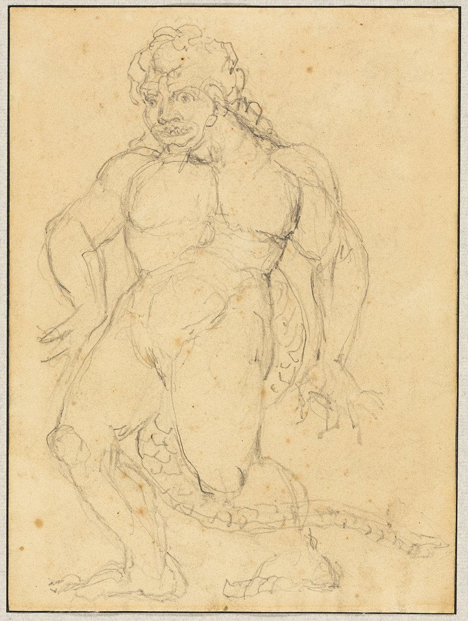 Studie van de Figuur van Agnello Brunelleschi door William Blake