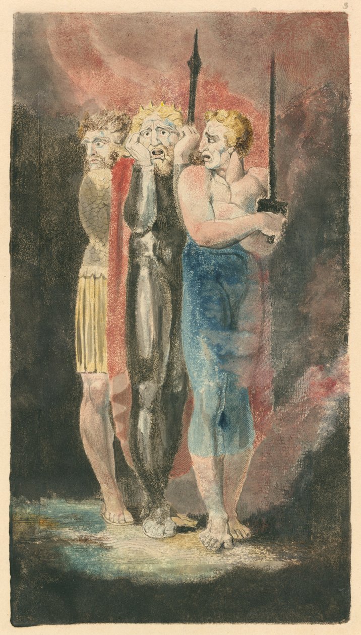 De Aanklagers van Diefstal, Overspel, Moord Oorlog door William Blake
