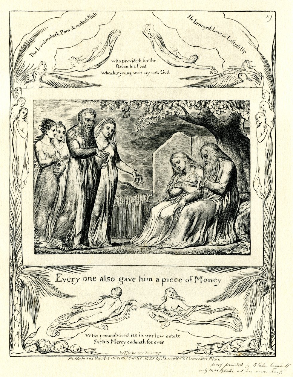 Het boek Job 42:11 geïllustreerd door William Blake door William Blake