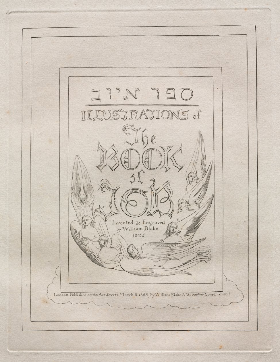 Het Boek Job: Titelpagina door William Blake