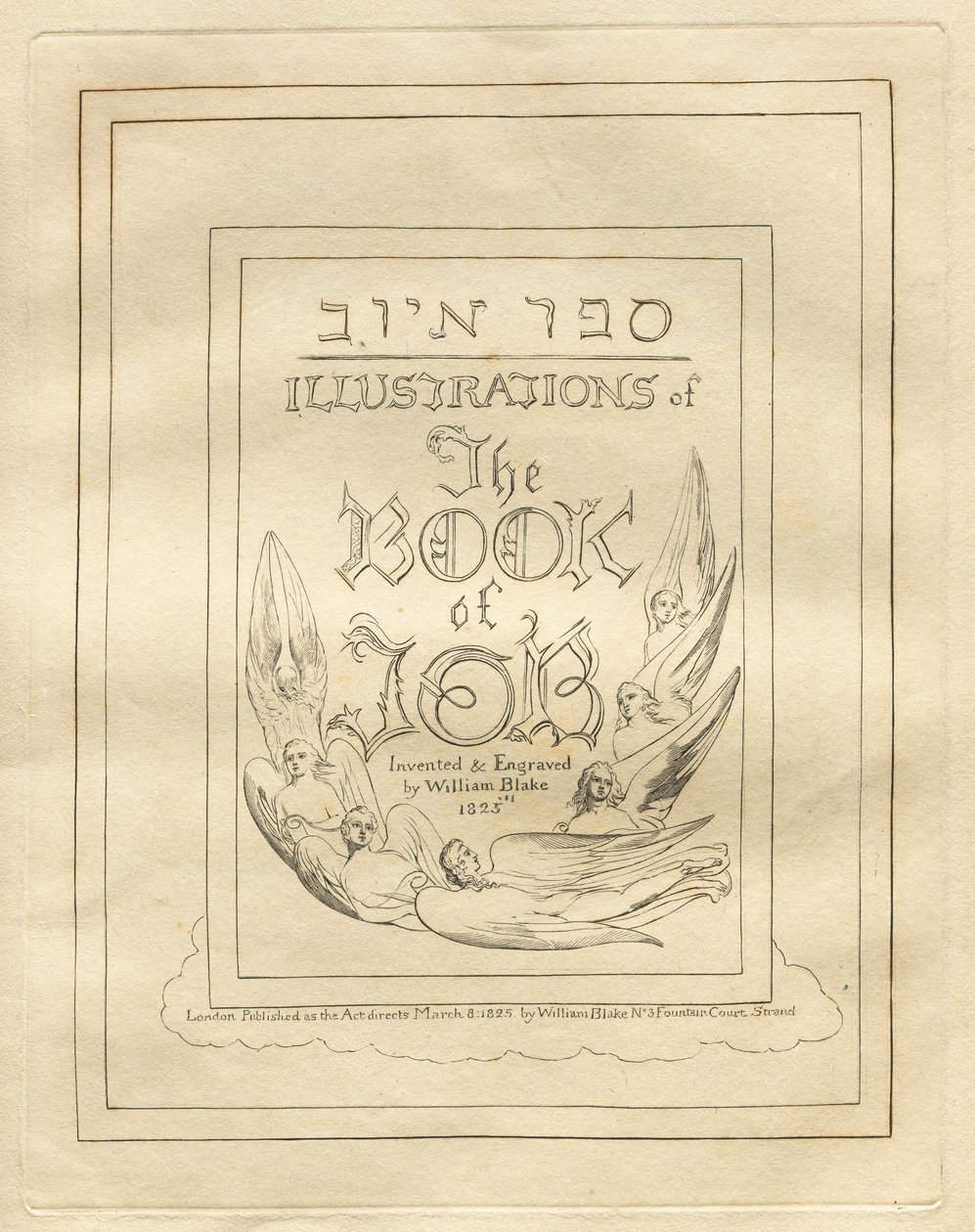 Het Boek van Job: Titelpagina door William Blake