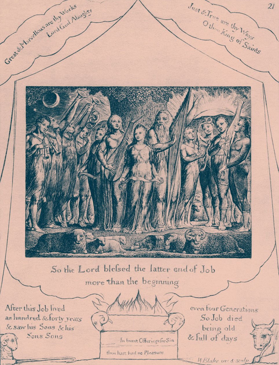 Het boek Job illustraties door William Blake door William Blake