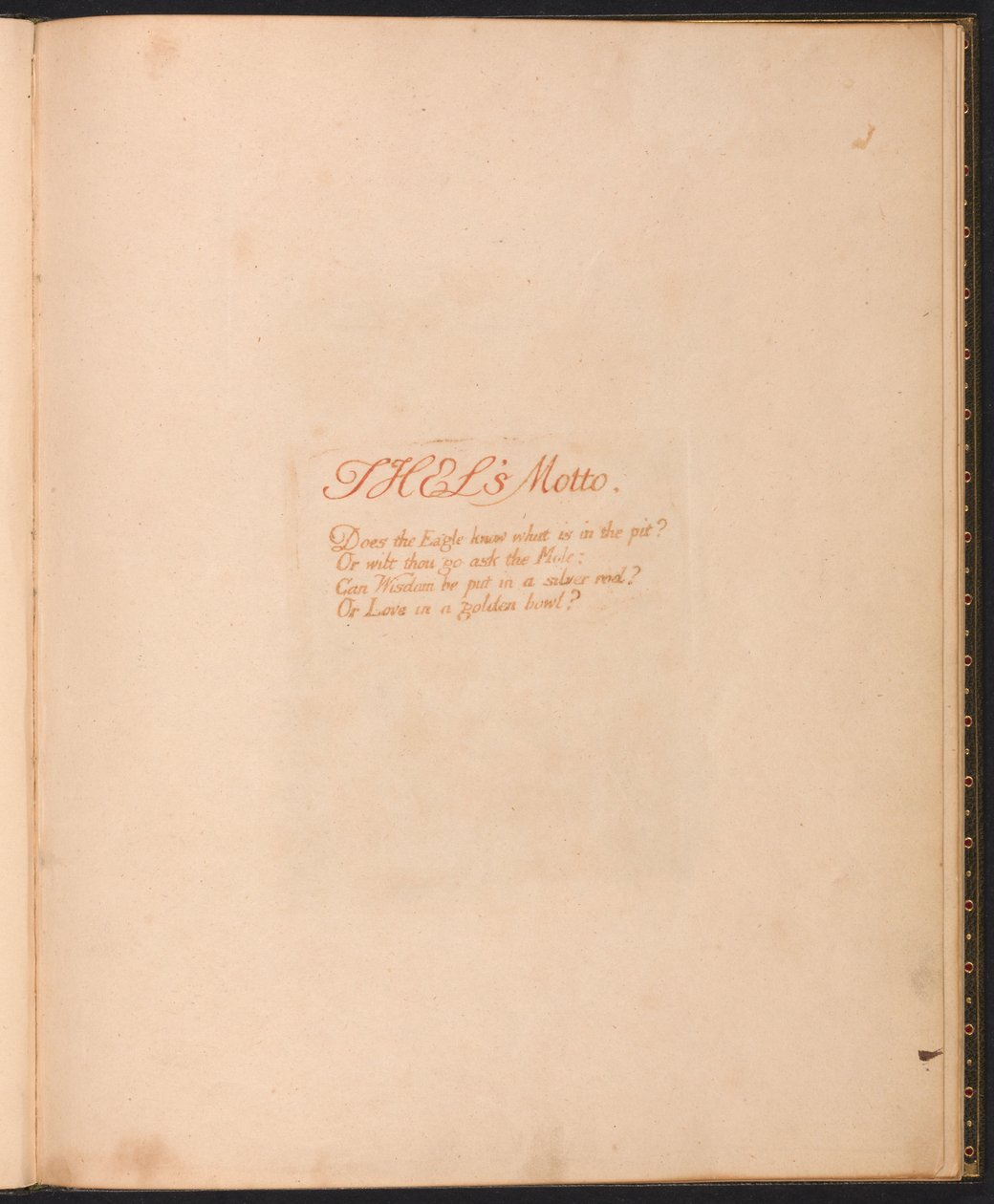 Het Boek van Thel, Plaat 1, Thels Motto... door William Blake