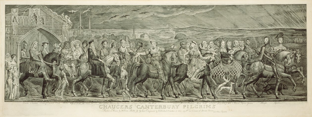 De Canterbury Pelgrims door William Blake