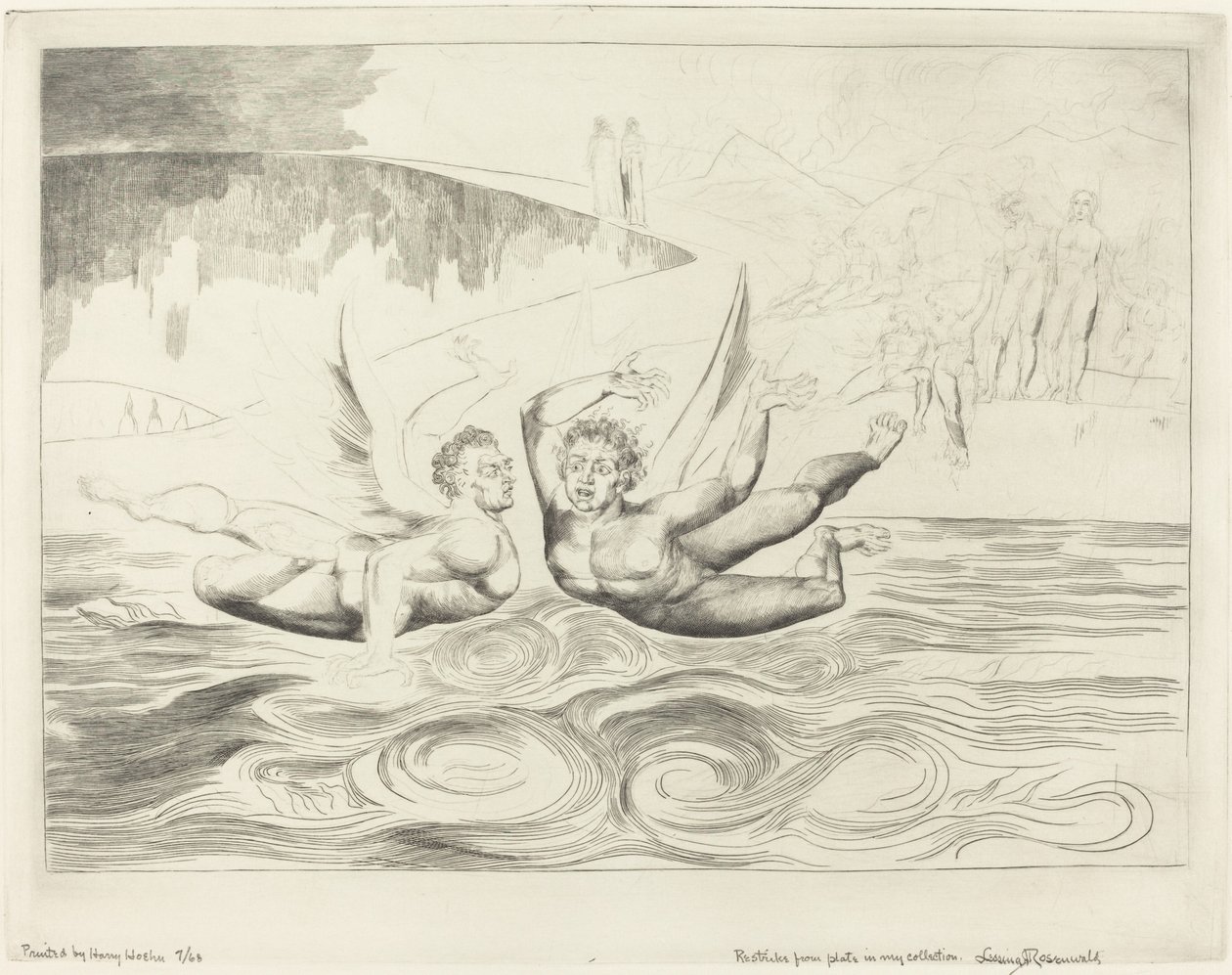 De Cirkel van de Corrupte Ambtenaren; de Duivels die Elkaar Aanvallen door William Blake