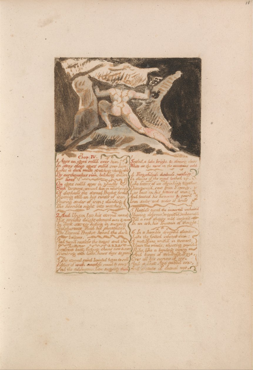 Het Eerste Boek van Urizen, Plaat 13, Hoofdstuk: IV door William Blake