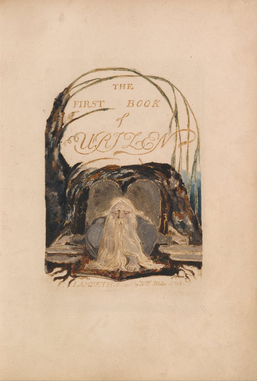 Het eerste boek van Urizen, Plaat 1 door William Blake