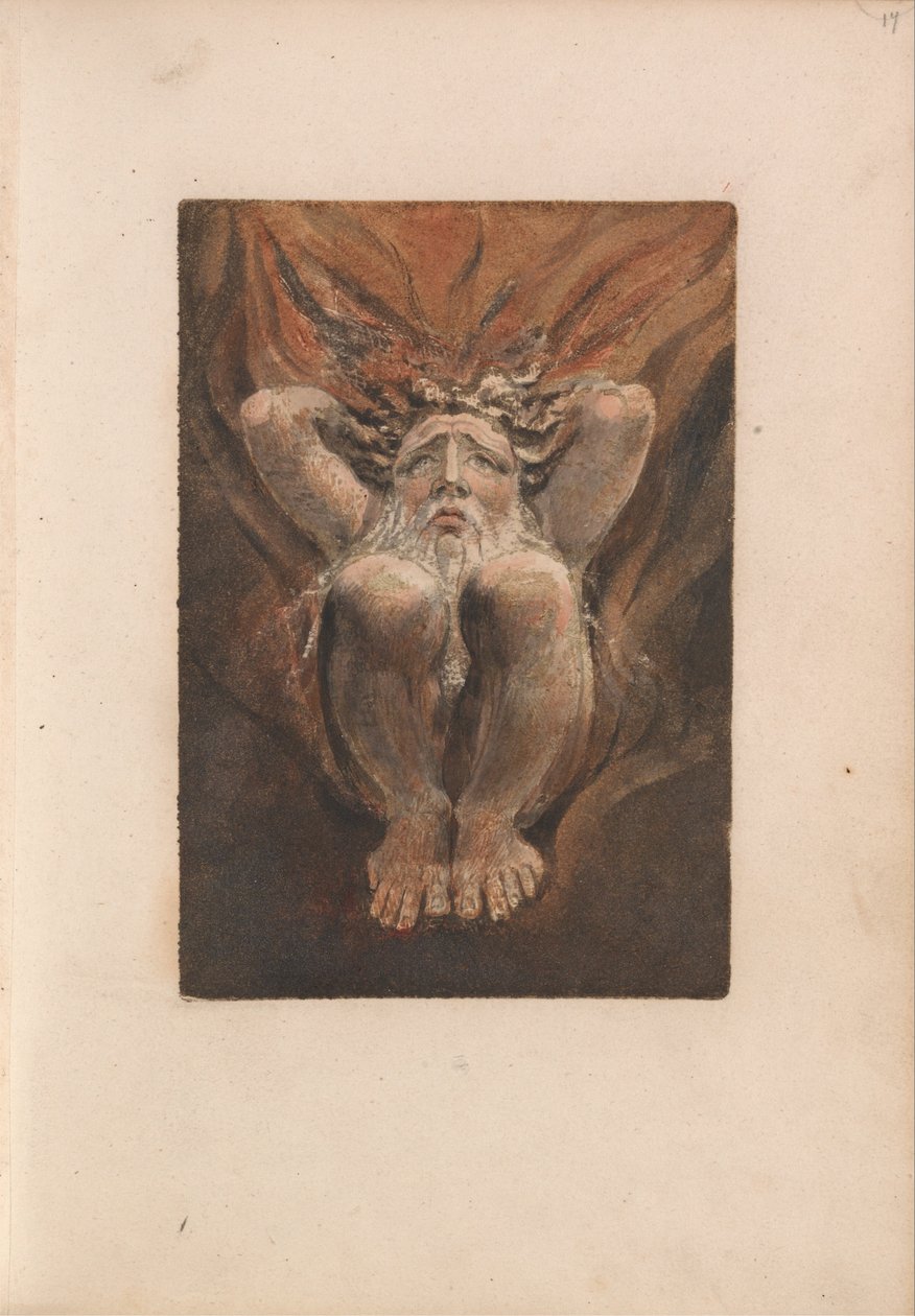 Het eerste boek van Urizen, Plaat 21 (Bentley 16) door William Blake