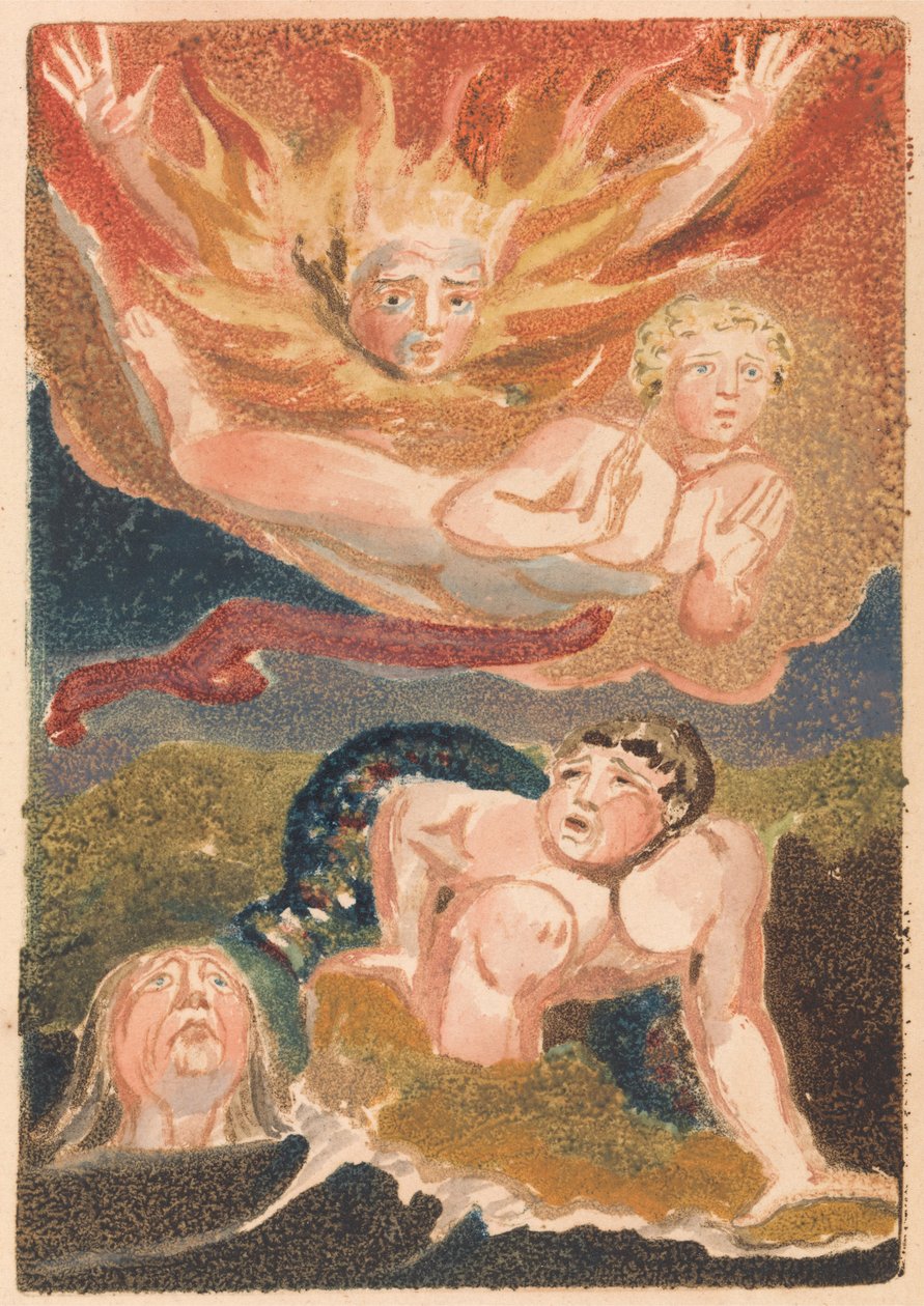 The First Book of Urizen, Plaat 22 (Bentley 24) door William Blake