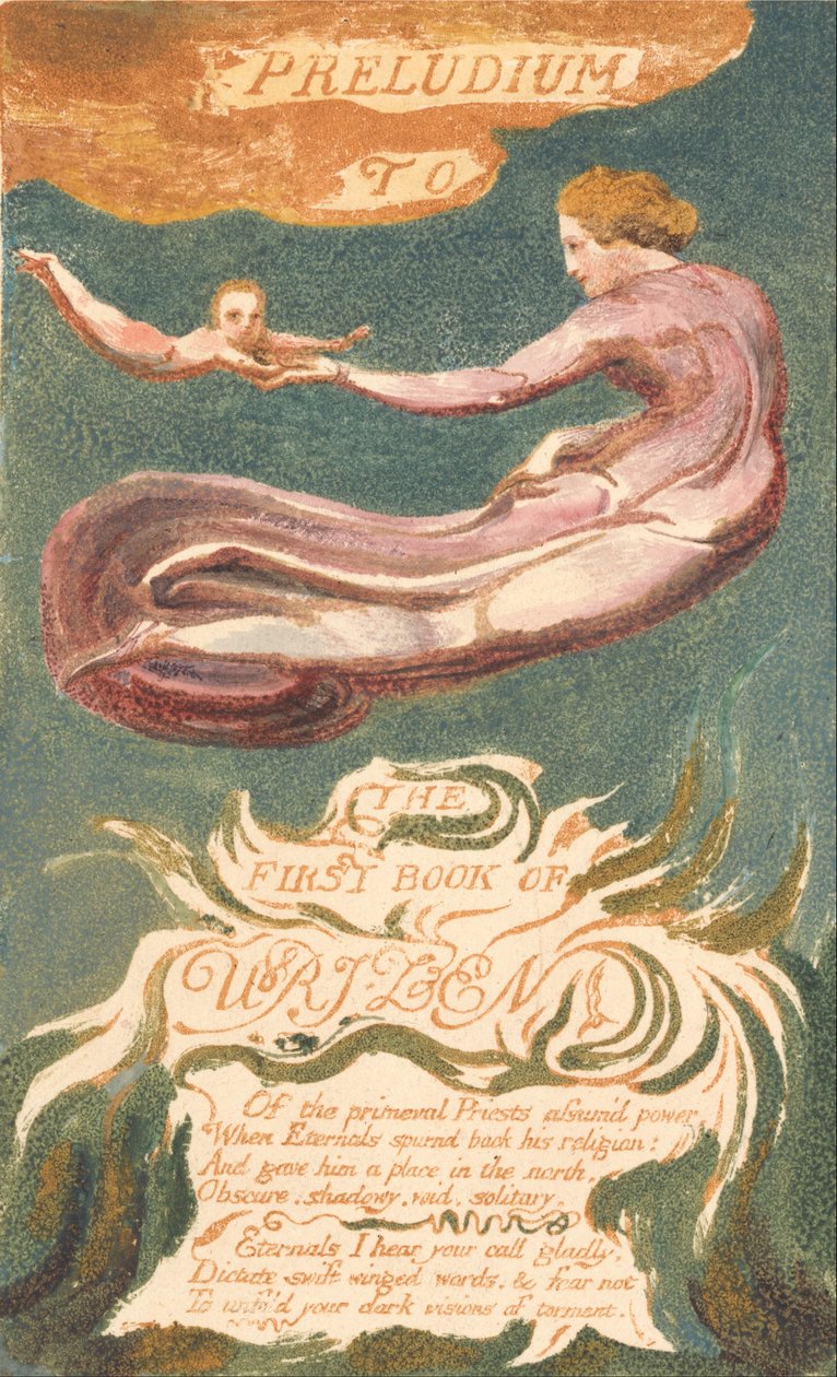 Het Eerste Boek van Urizen, Plaat 2, Preludium tot het Boek van Urizen (Bentley 2a) door William Blake