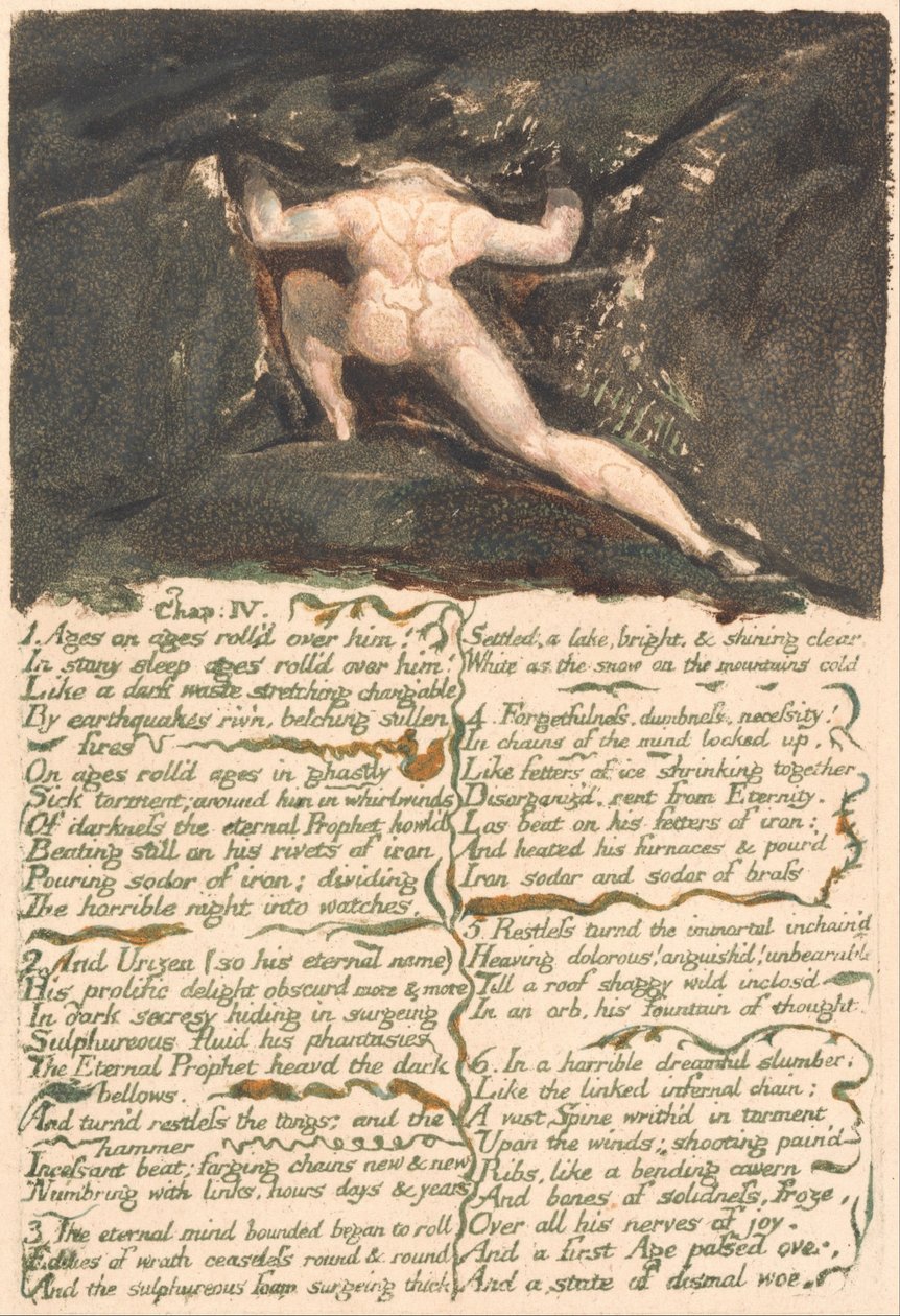 Het Eerste Boek van Urizen, Plaat 9, Hoofdstuk IV door William Blake