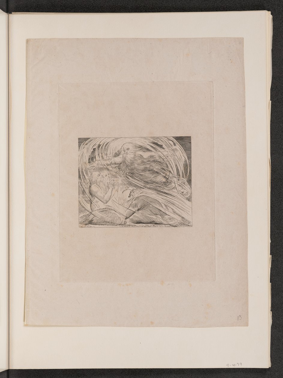 De Heer antwoordt Job uit de wervelwind door William Blake