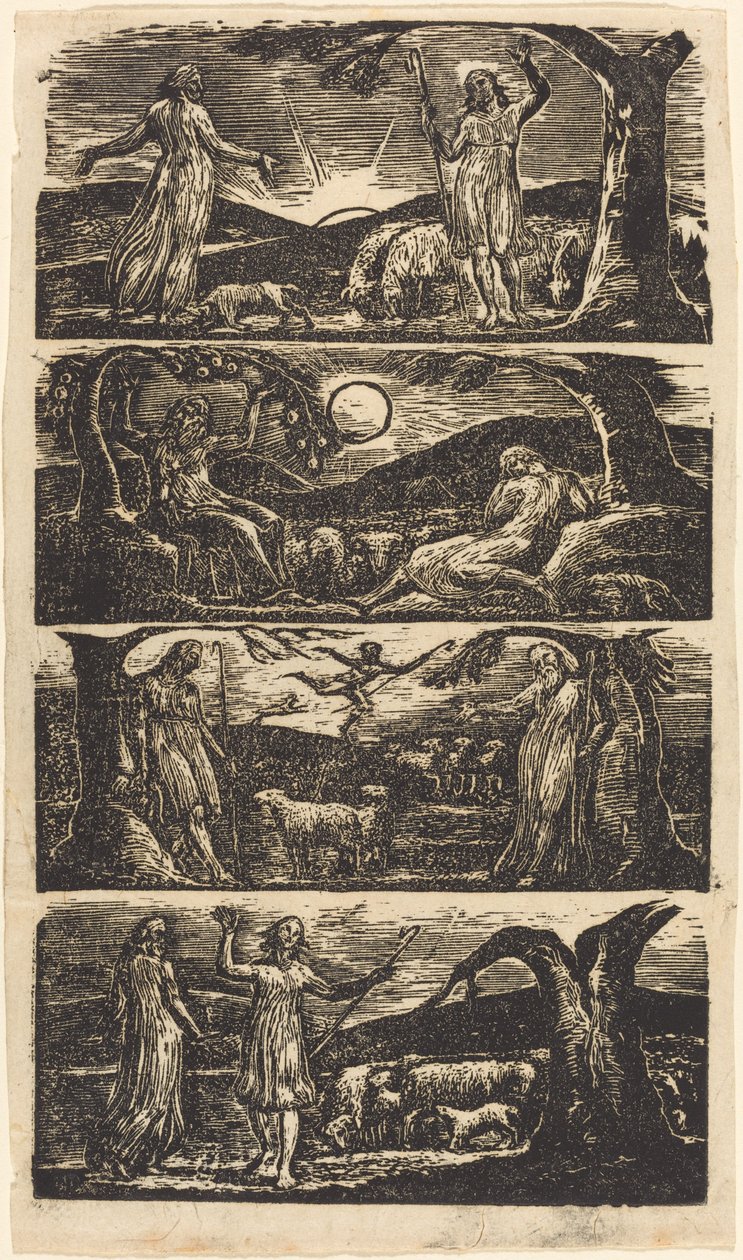 De pastoralen van Vergilius, 1821 door William Blake