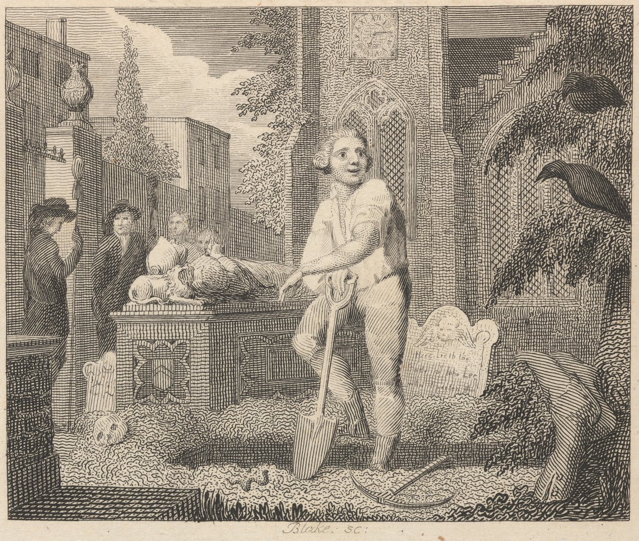 De raven, de koster en de regenworm door William Blake