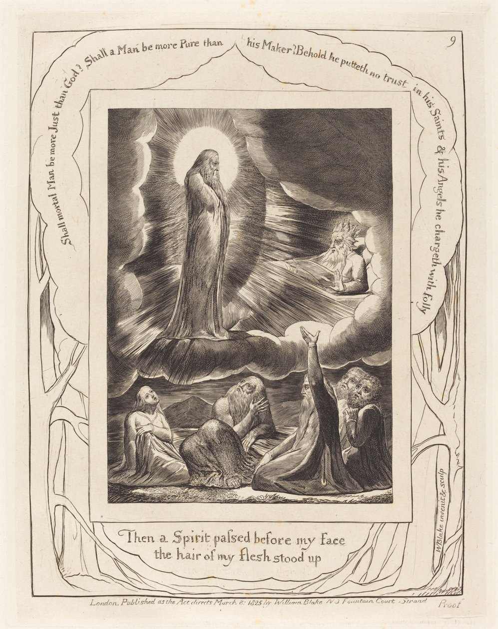 De visie van Elifaz door William Blake