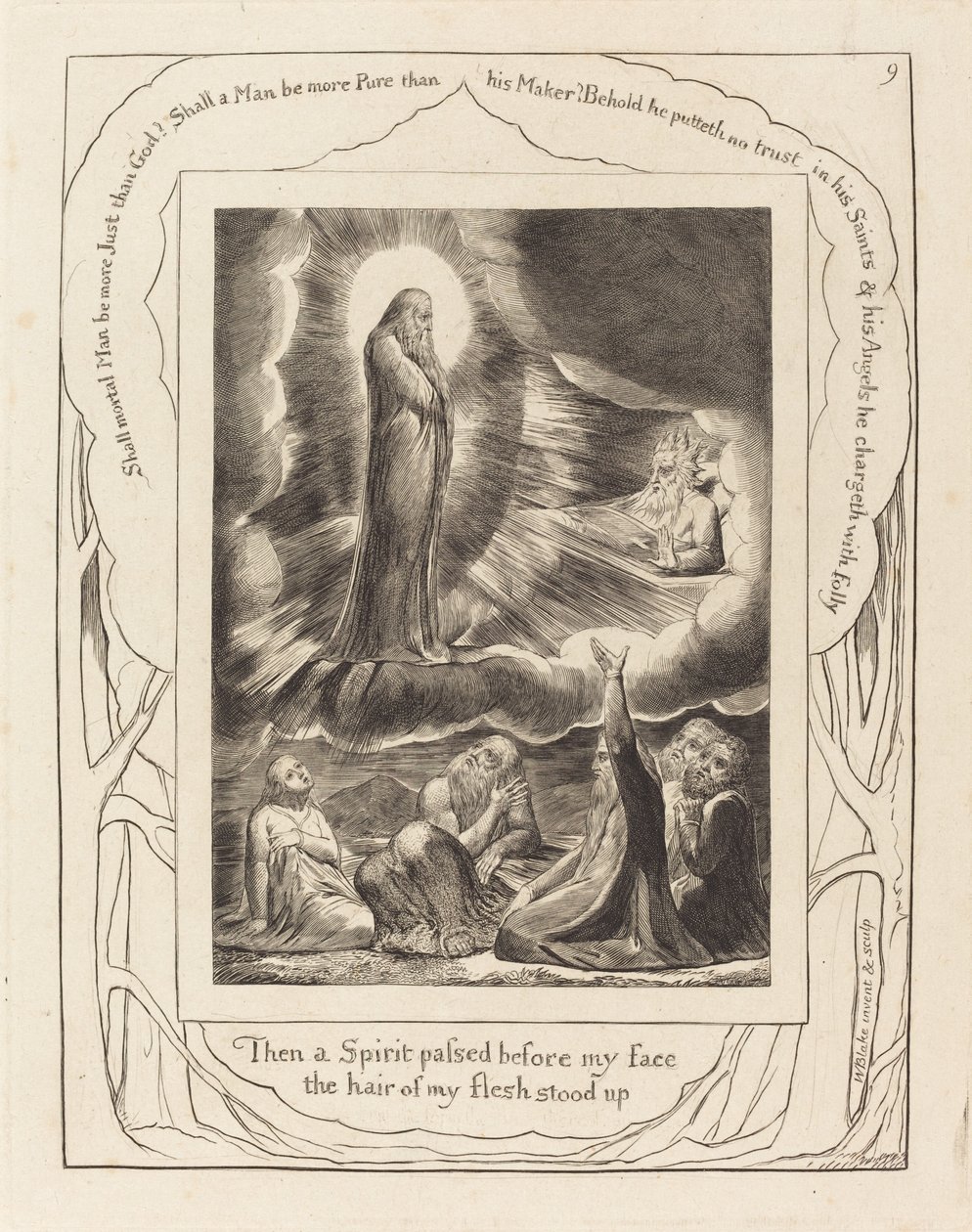 De visie van Elifaz door William Blake