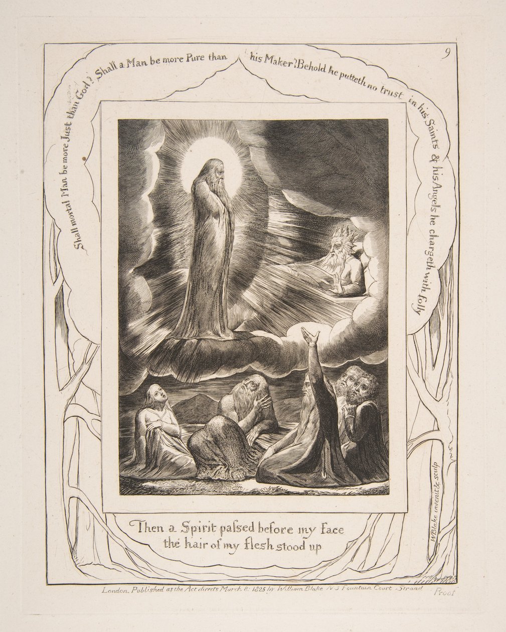 De visie van Eliphaz, uit Illustraties van het Boek Job door William Blake