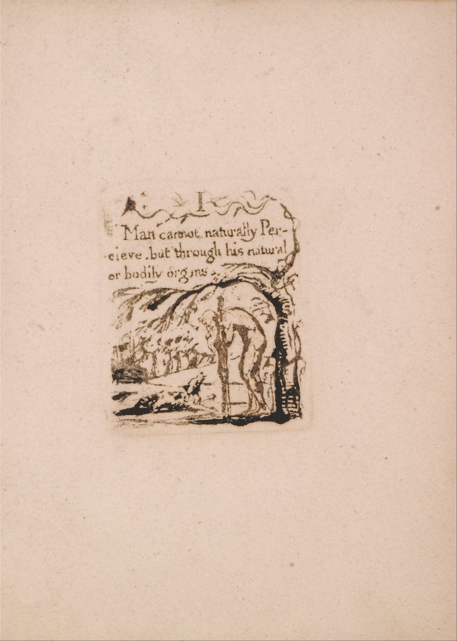 Er is geen natuurlijke religie, Plaat 3, I De mens kan niet van nature.... (Bentley a4) door William Blake