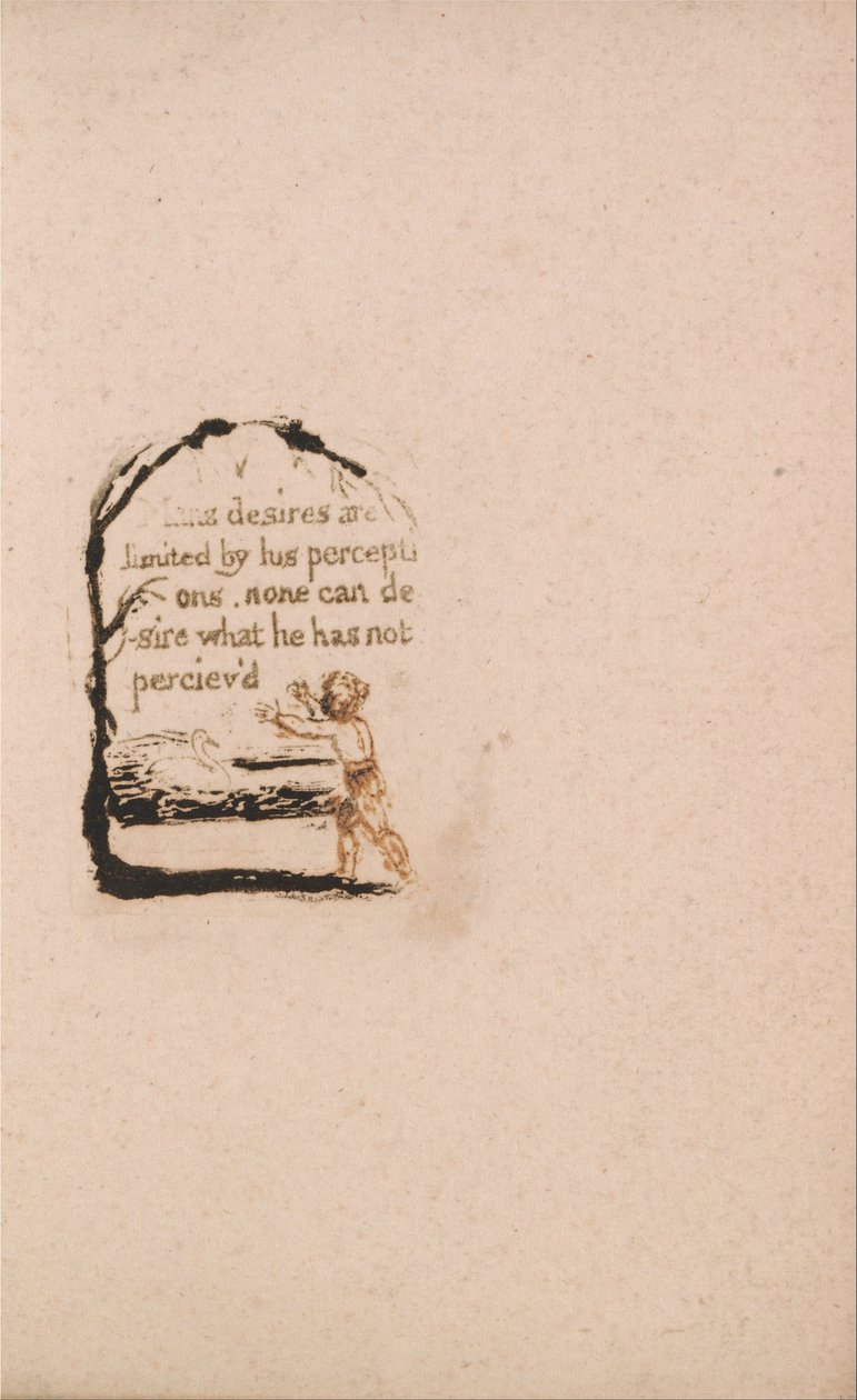 Er is geen natuurlijke religie, Plaat 7, V De verlangens van de mens.... (Bentley a8) door William Blake