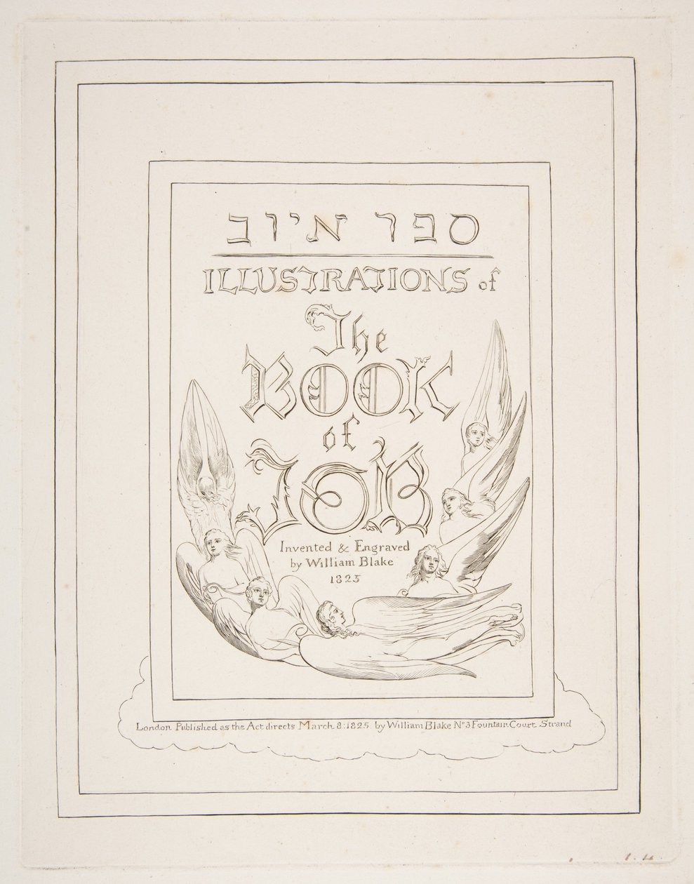 Titelpagina, uit Illustraties van het Boek Job, 1825-26 door William Blake