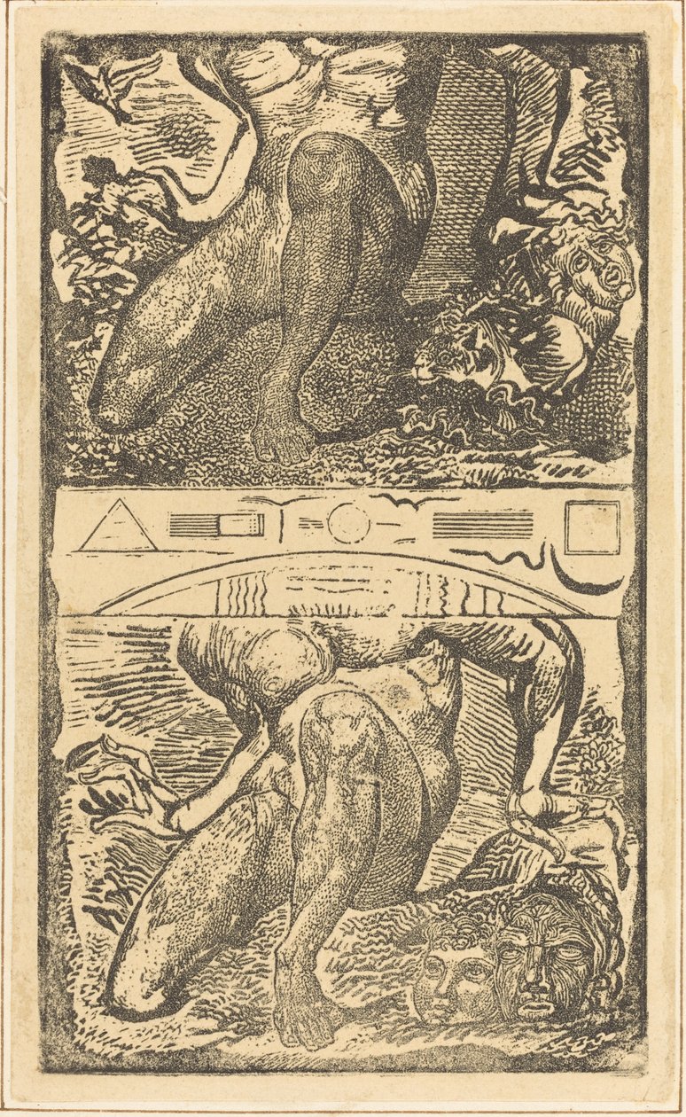 Onbekend onderwerp (Laat hem naar de hemel kijken en lachen in de heldere lucht) door William Blake