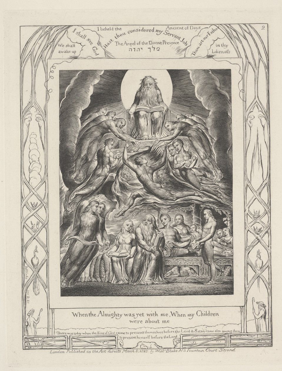 Toen de Almachtige nog bij mij was, Toen mijn kinderen om mij heen waren door William Blake