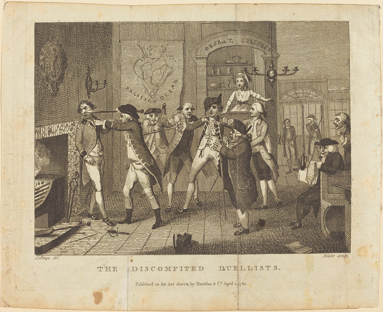 De Verslagen Duelisten door William Blake after Samuel Collings