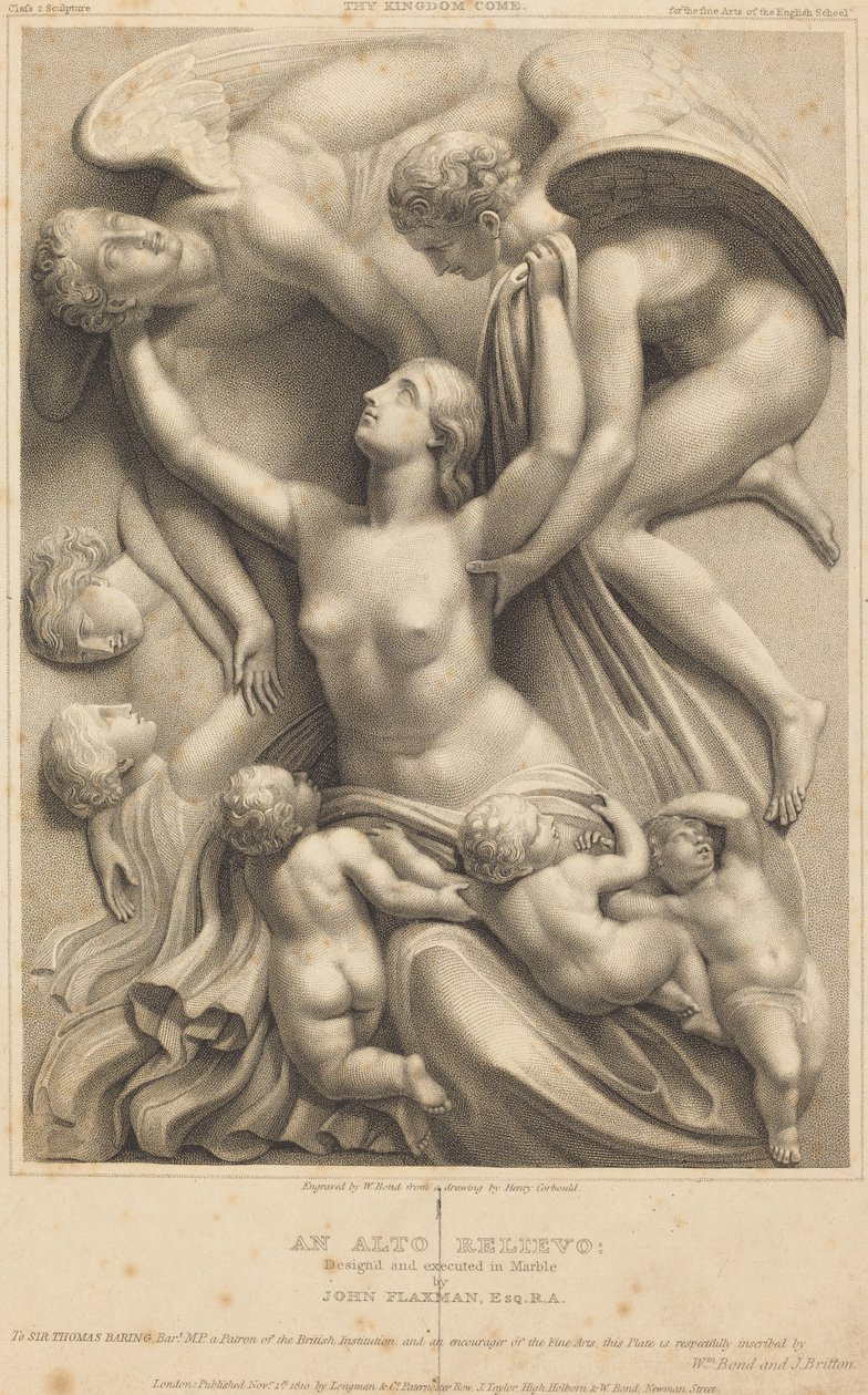 Uw Koninkrijk Kome (Monument voor Sir Thomas Barting) door William Bond after Henry Corbould after John Flaxman